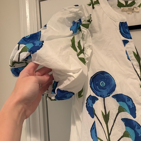 Entro White and Blue Floral Mini Dress - Picture 5 of 7